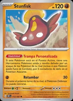 Stunfisk card in Spanish
