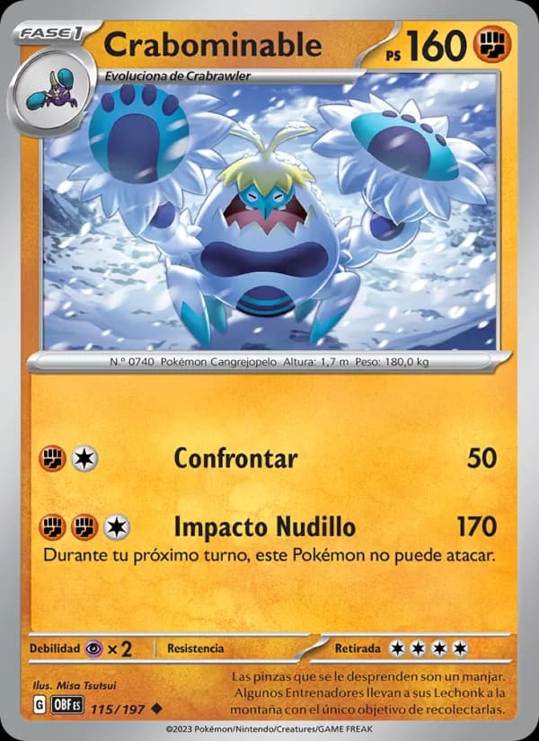 Crabominable card in Spanish