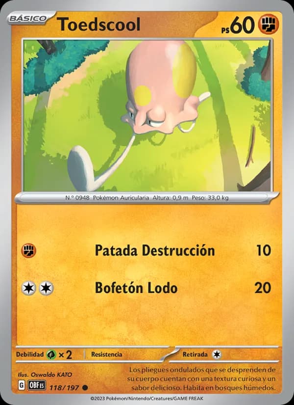 Toedscool card in Spanish