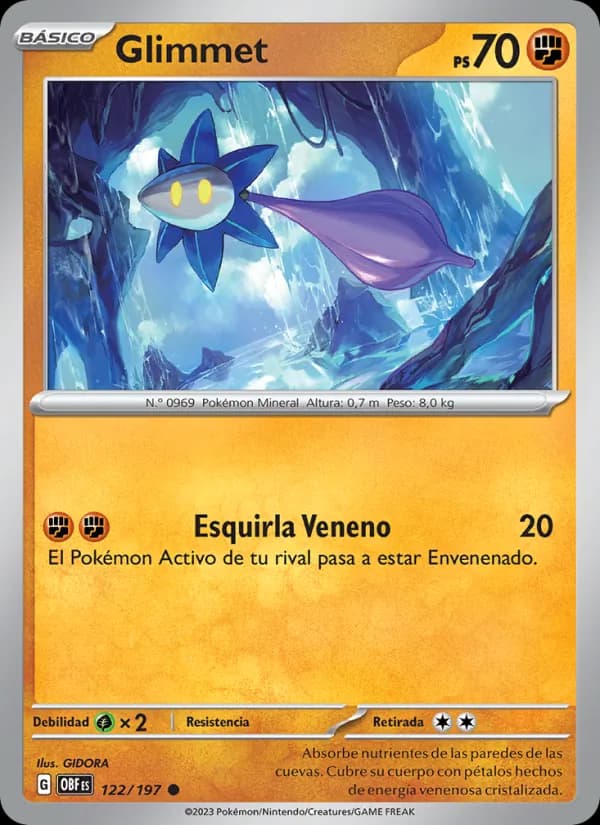 Glimmet card in Spanish