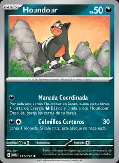 Houndour card in Spanish