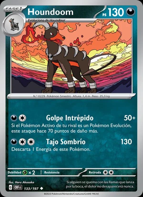 Houndoom card in Spanish