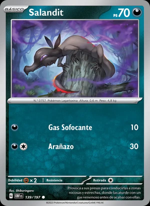 Salandit card in Spanish