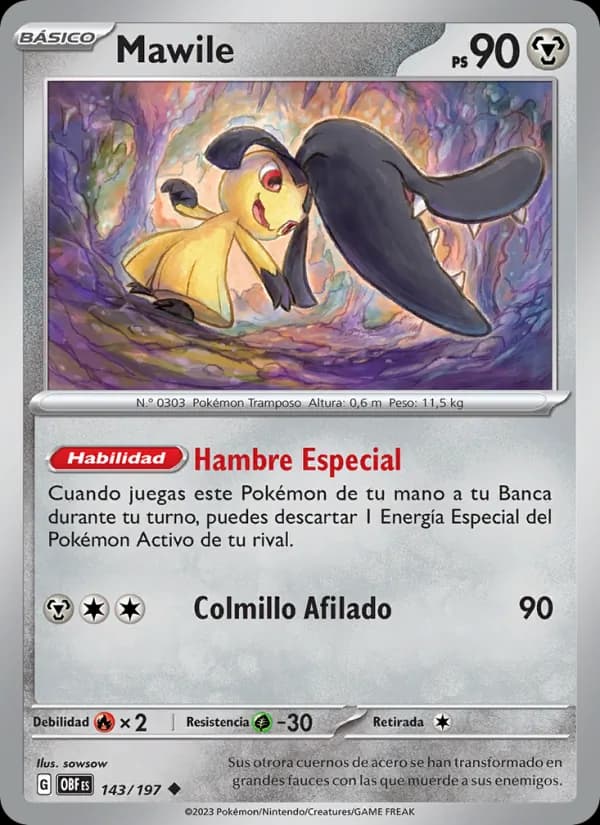 Mawile card in Spanish