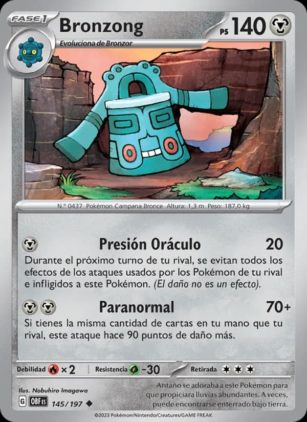 Bronzong card in Spanish