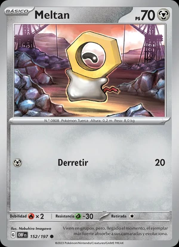Meltan card in Spanish