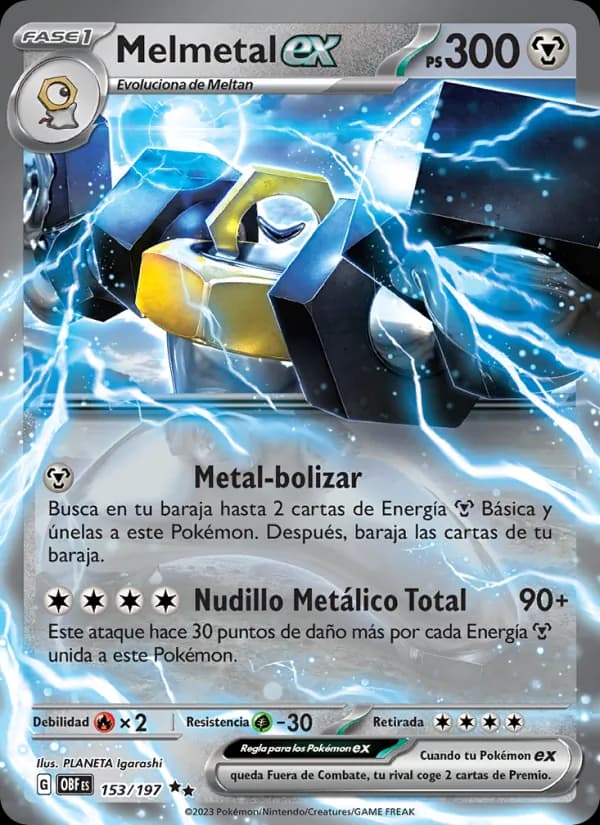 Melmetal ex card in Spanish
