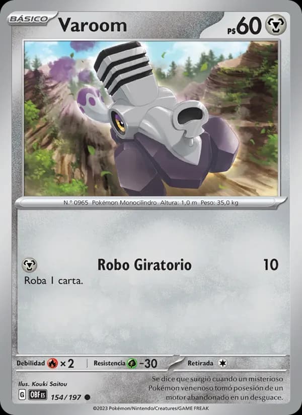 Varoom card in Spanish