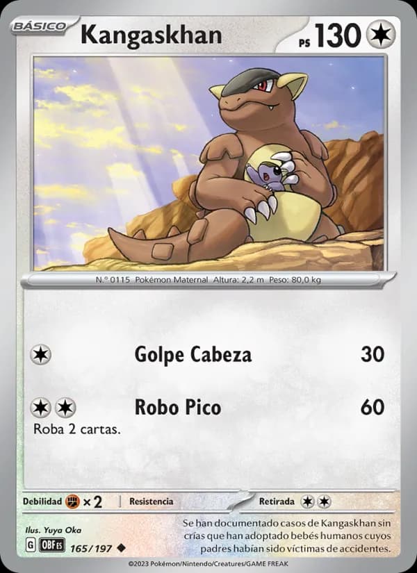 Kangaskhan card in Spanish