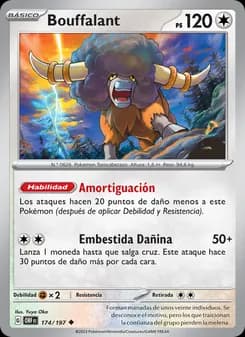 Bouffalant card in Spanish