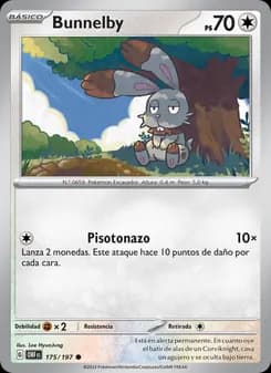 Bunnelby card in Spanish