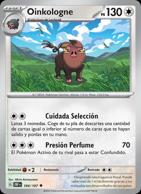 Oinkologne card in Spanish