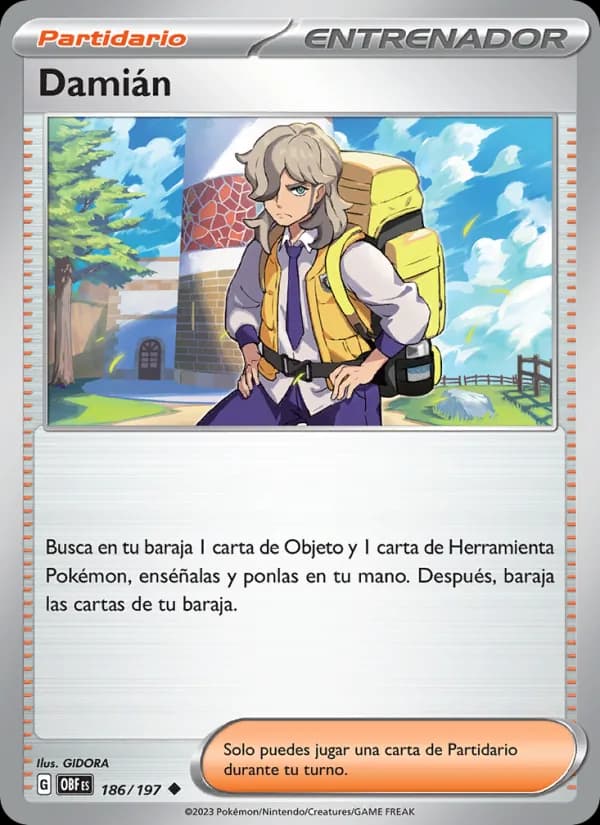 Damián card in Spanish