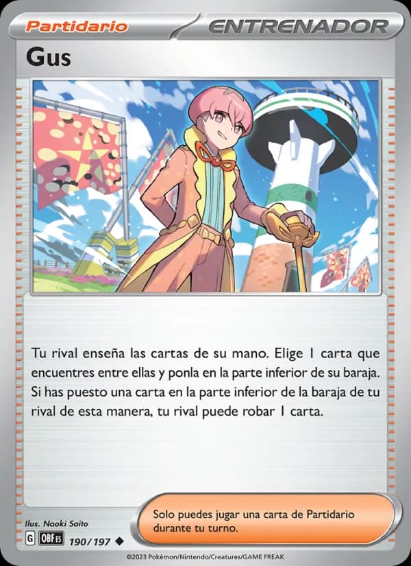 Gus card in Spanish