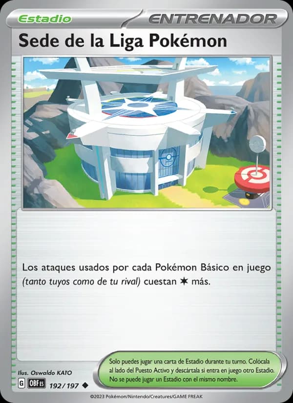 Sede de la Liga Pokémon card in Spanish