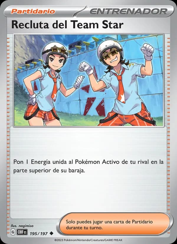 Recluta del Team Star card in Spanish