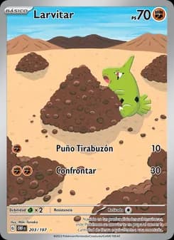 Larvitar card in Spanish
