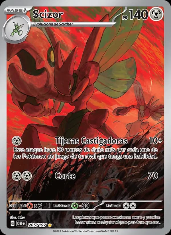 Scizor card in Spanish