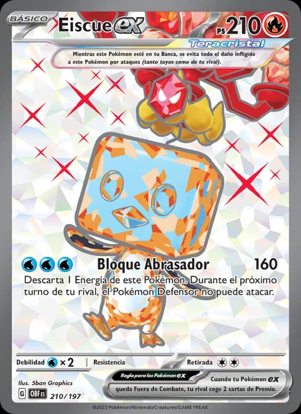Eiscue ex card in Spanish