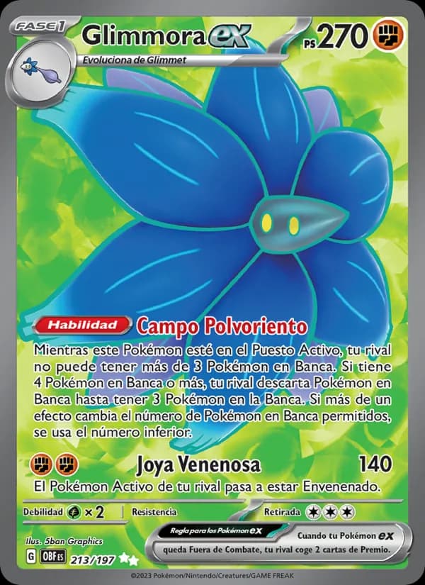 Glimmora ex card in Spanish