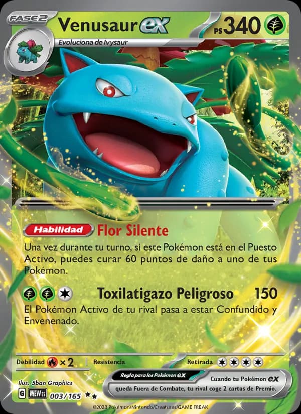 Venusaur ex card in Spanish