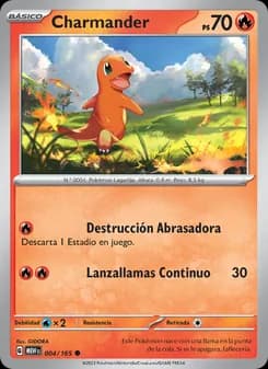 Charmander card in Spanish