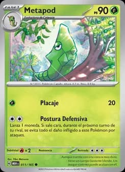 Metapod card in Spanish