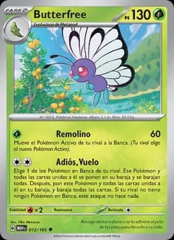 Butterfree card in Spanish