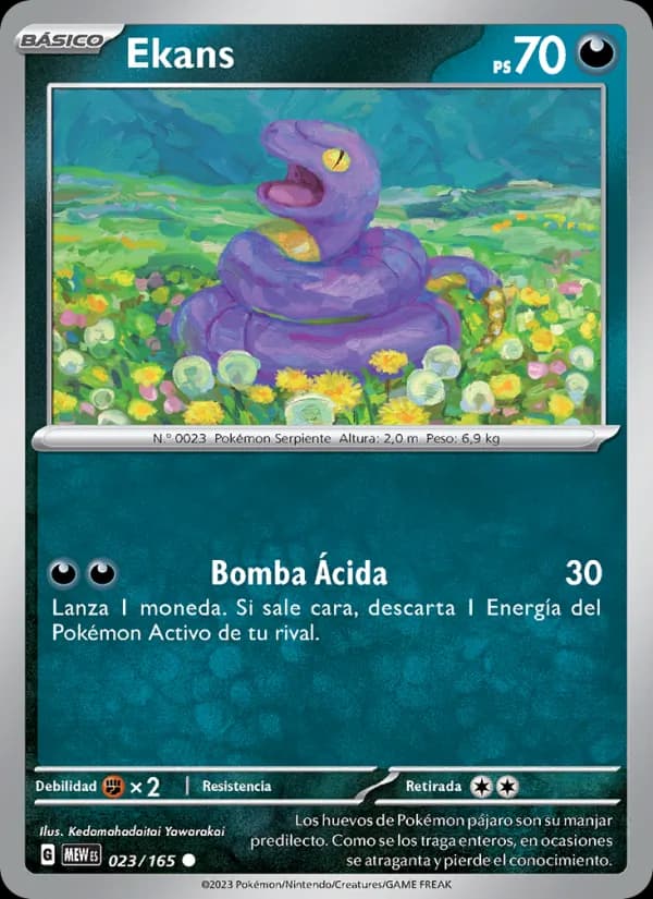 Ekans card in Spanish