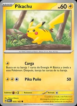 Pikachu card in Spanish
