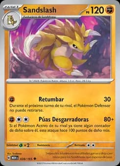 Sandslash card in Spanish