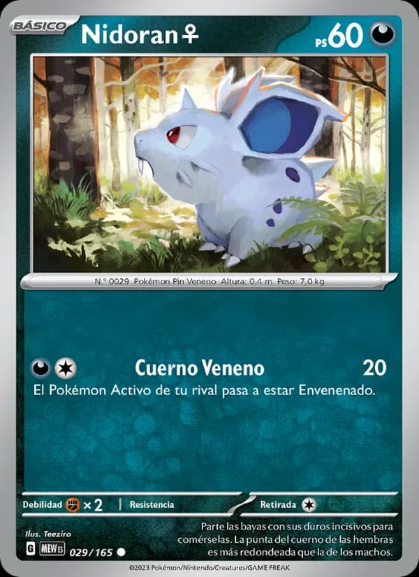 Nidoran♀ card in Spanish