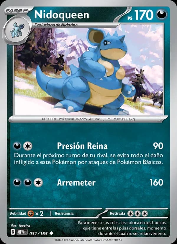 Nidoqueen card in Spanish