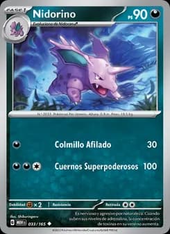 Nidorino card in Spanish