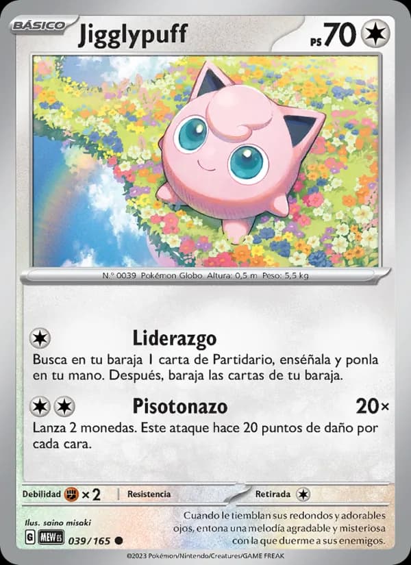 Jigglypuff card in Spanish