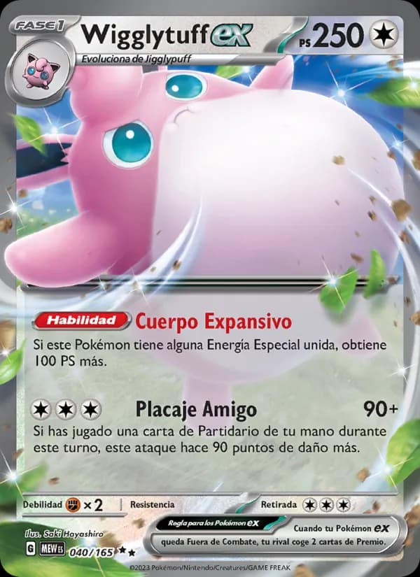 Wigglytuff ex card in Spanish