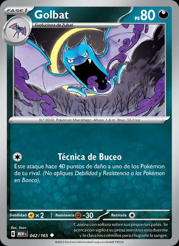 Golbat card in Spanish