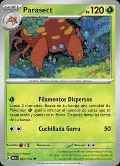 Parasect card in Spanish
