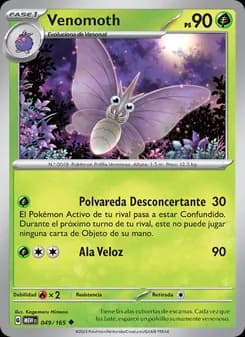 Venomoth card in Spanish