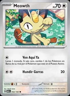 Meowth card in Spanish