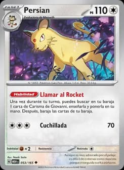 Persian card in Spanish