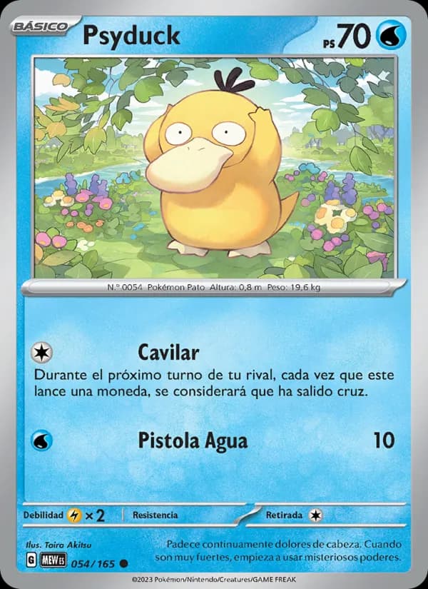 Psyduck card in Spanish