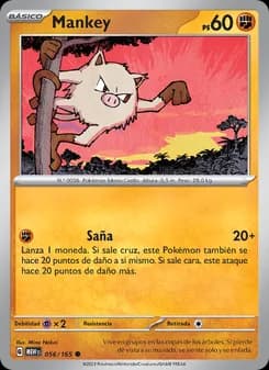 Mankey card in Spanish