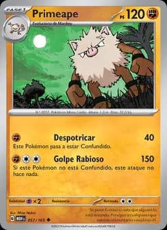 Primeape card in Spanish