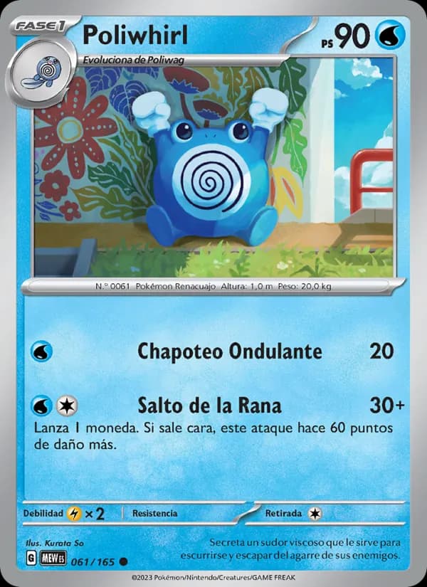 Poliwhirl card in Spanish