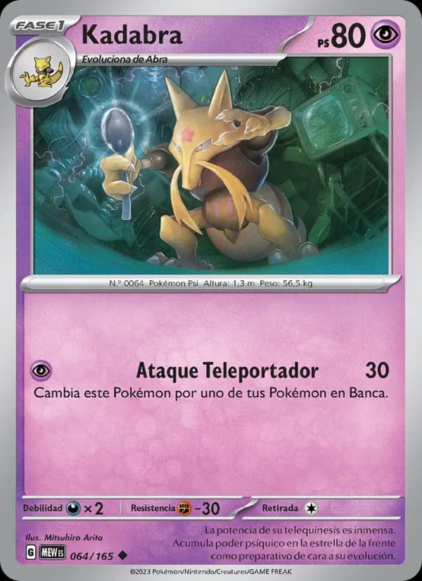 Kadabra card in Spanish