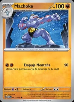 Machoke card in Spanish