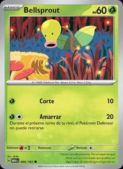 Bellsprout card in Spanish