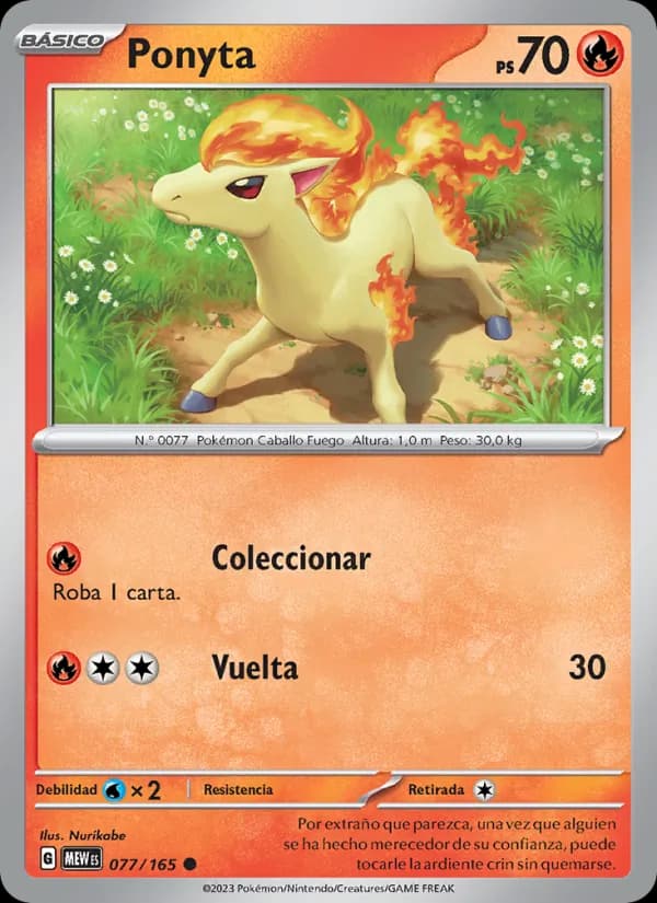 Ponyta card in Spanish