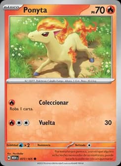 Ponyta card in Spanish